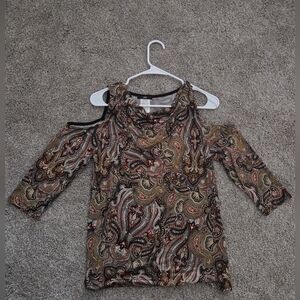 J.B.S. Womens' Paisley Blouse - Brown and Black